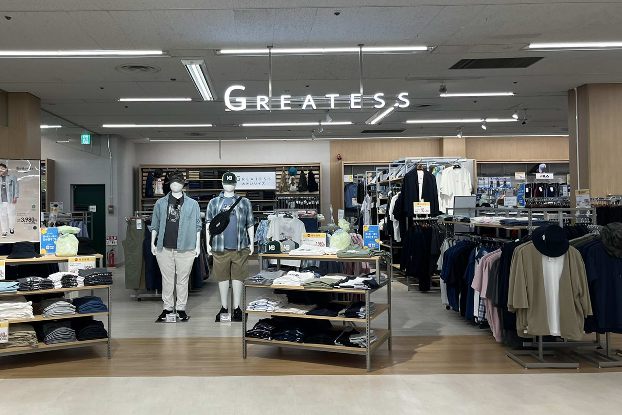 イオン堺鳳ウィングスのリニューアル後の店内や施設の様子　衣料品
