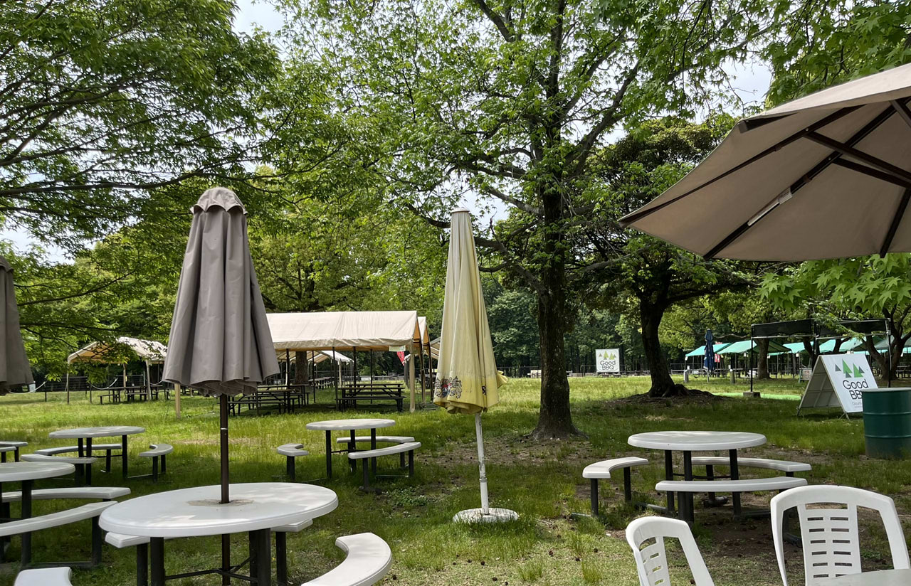 大泉緑地のGoodBBQエリア。手ぶらで楽しめるバーベキューセット